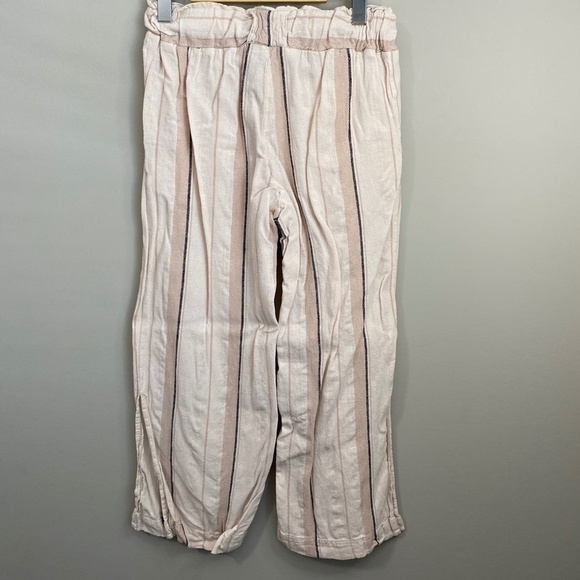 Indigo Rein Women's Linen Blend Cropped Wide Leg Pull-on Pants Size Small - Picture 5 of 10